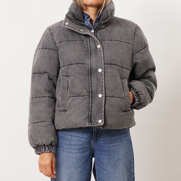 Quilted denim jacket