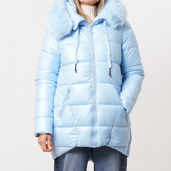 Padded parka with hood (removable fur)