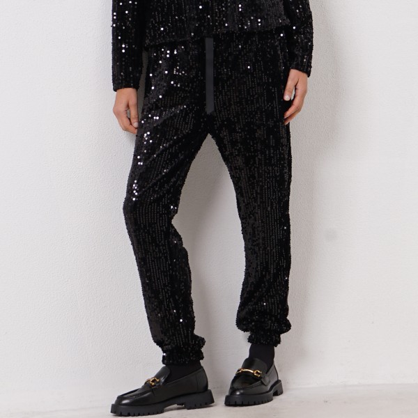 pants w/ elastic + sequins