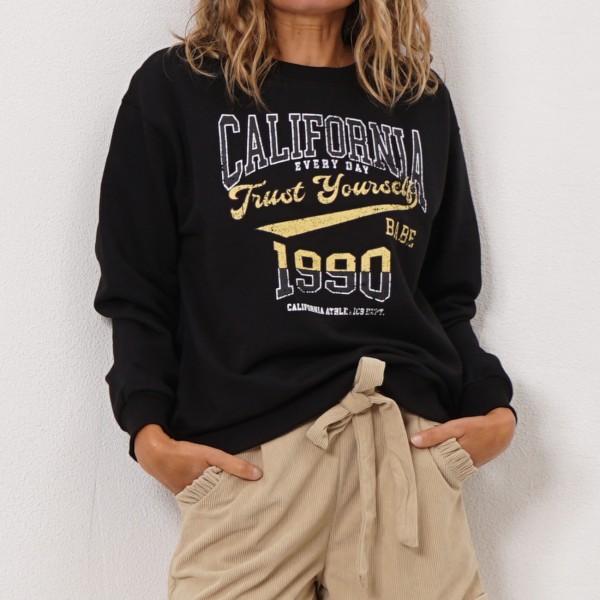 fleece sweatshirt with print