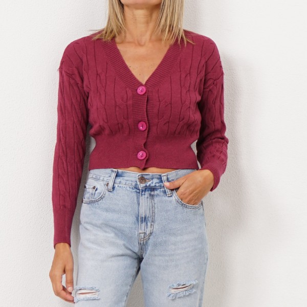 knitted bolero with braids