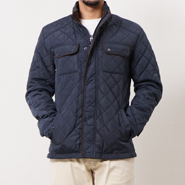 Quilted jacket with appliqués