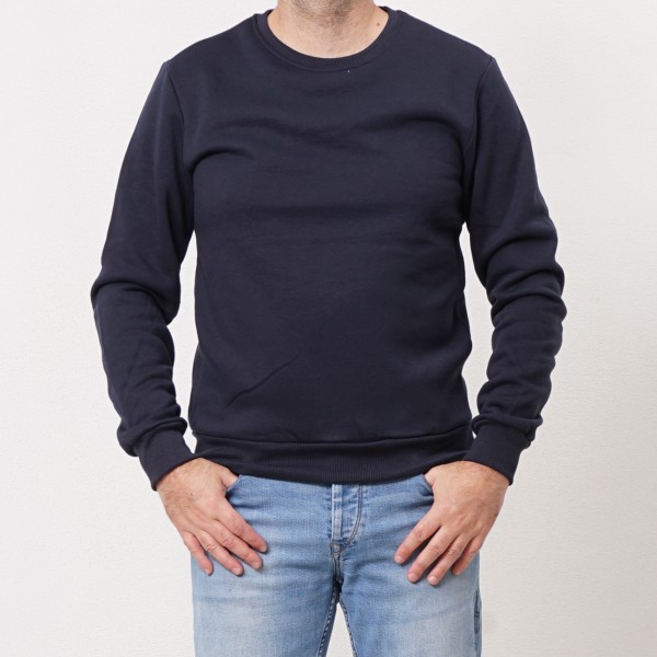round neckline terry sweatshirt