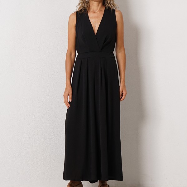Armhole jumpsuit in crepe