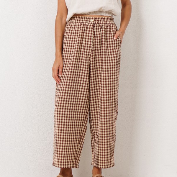 trousers (Vichy pattern)