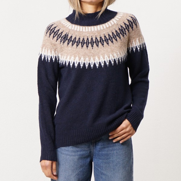 Jacquard knit sweater