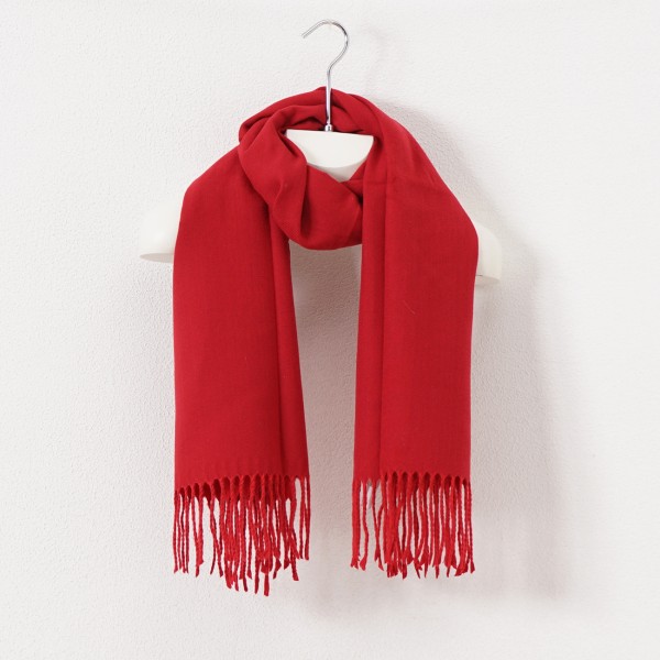 double-sided scarf with fringes (soft touch)