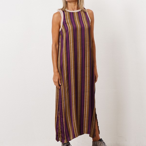 striped dress (viscose + rayon)