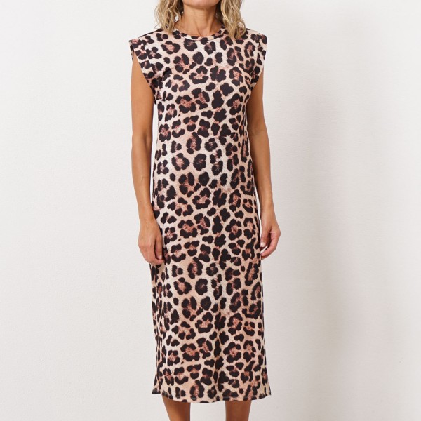 animal print knit dress