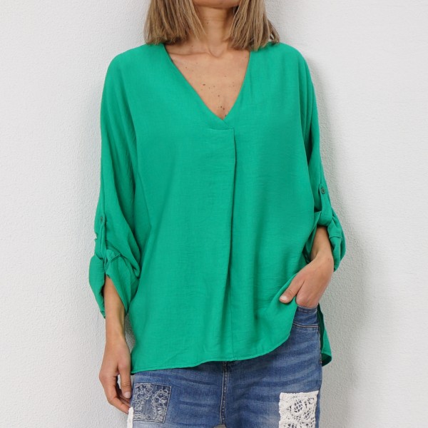 blouse with/ pleat