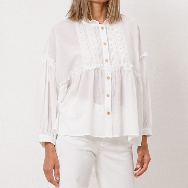 blouse with/ gathered