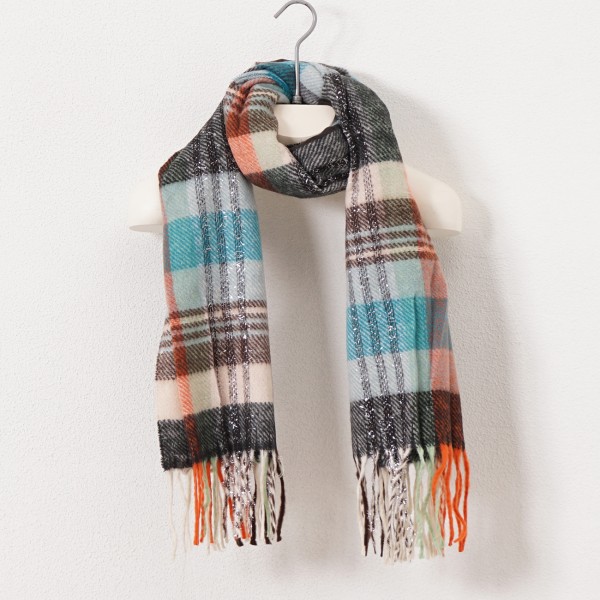 Scarf with lurex fringe (soft touch)