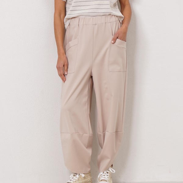 asymmetrical knit pantaloons (Ponto Roma)