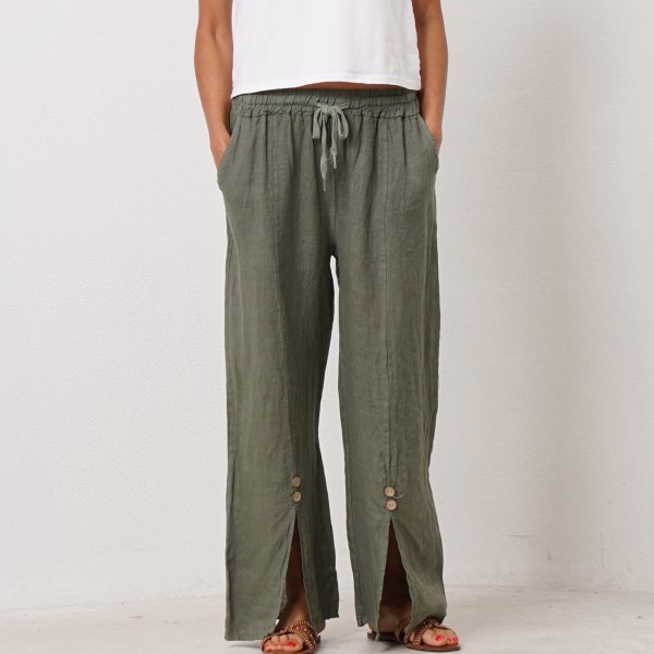 100% linen pantaloons