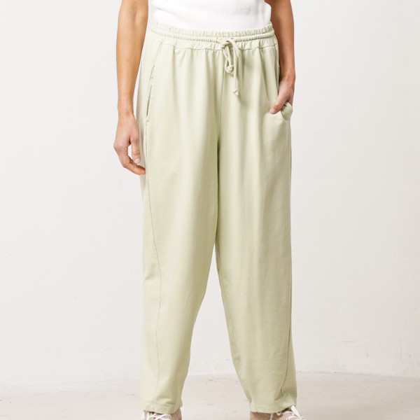 Poplin (cotton) wide-leg pants