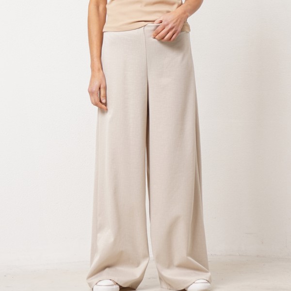 Melange wide-leg pants