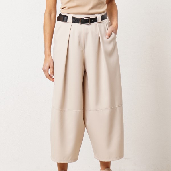 Balloon pants with pleats