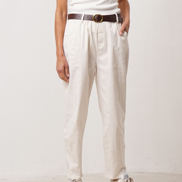 Cotton pants with belt