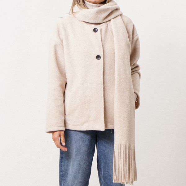 Farmhouse coat with scarf