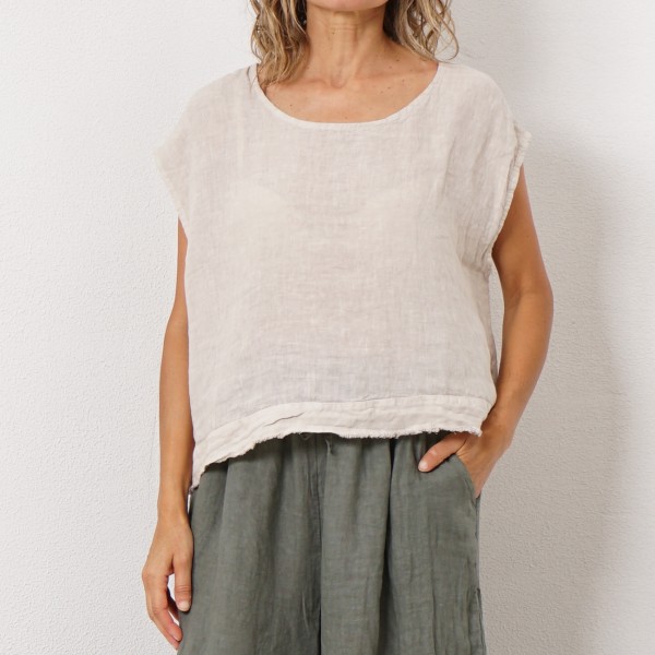 100% linen top