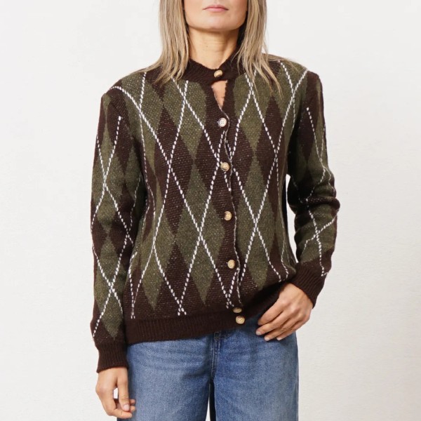 Knitted jacket with wool (jacquard)