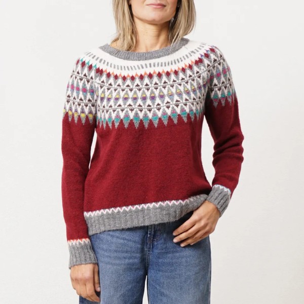 Wool knit sweater (jacquard)