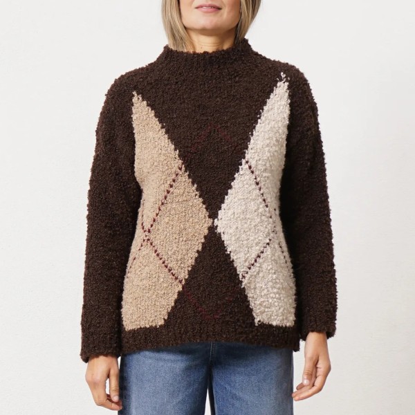 Jacquard knit sweater
