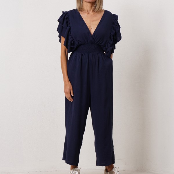 jumpsuit with elastics + ruffles