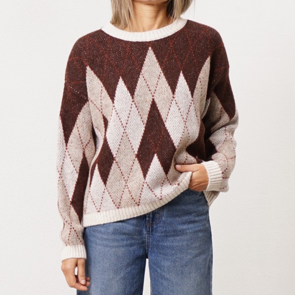 Jacquard knit sweater