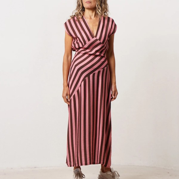 Crepe dress with embossed print