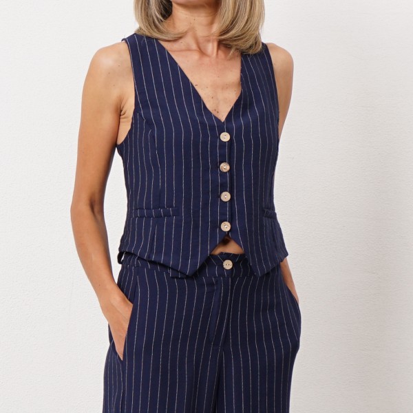 Pinstripe vest