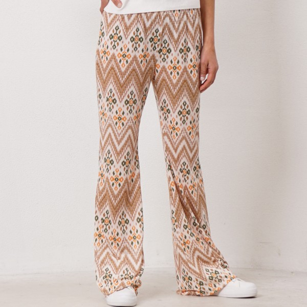 trousers (cold viscose knit) bell bottom