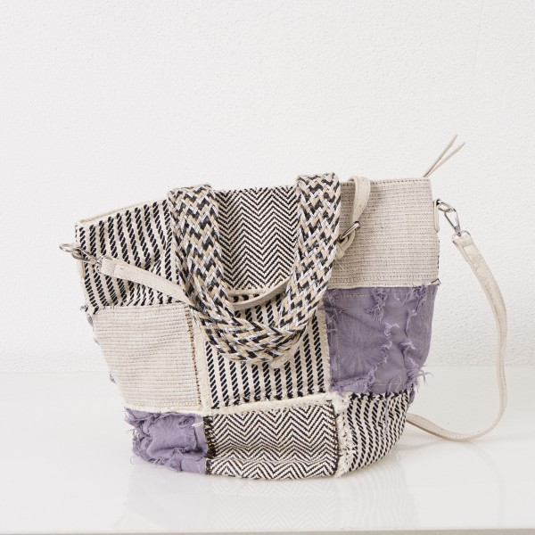 patchwork suitcase (mix of fabrics)