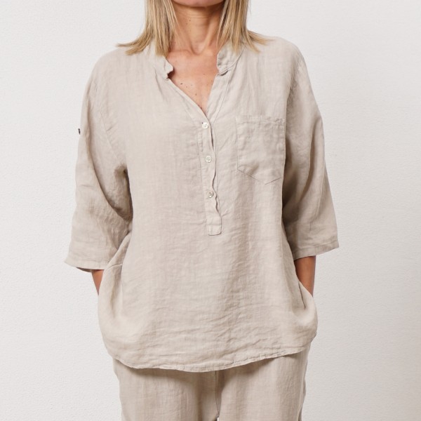 100% linen blouse