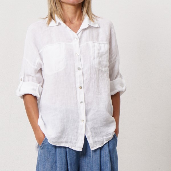 100% linen blouse