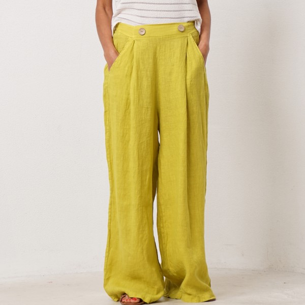 100% linen pantaloons