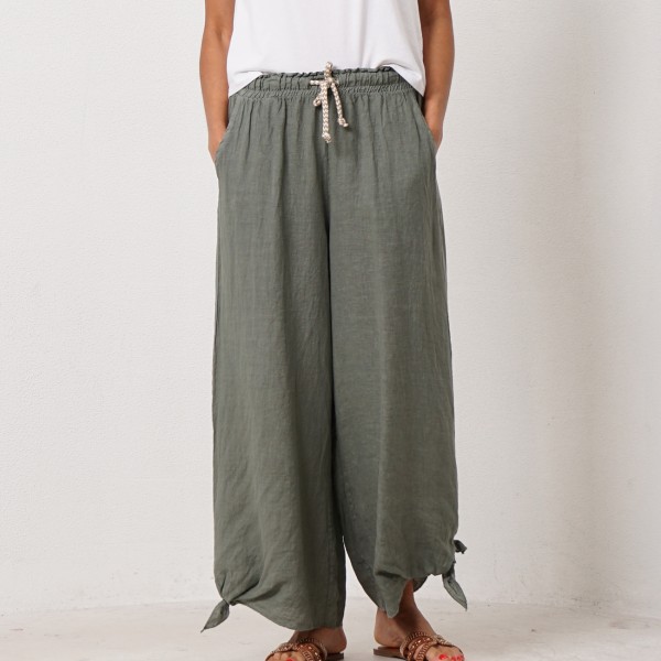 100% linen pantaloons