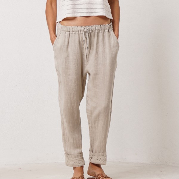 100% linen pants