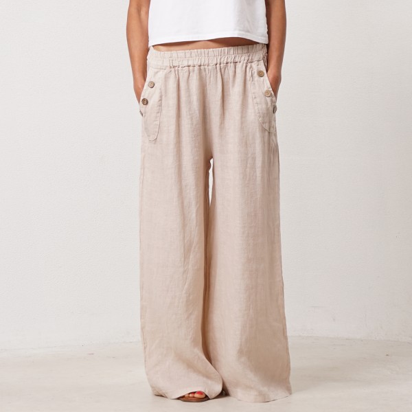 100% linen pantaloons