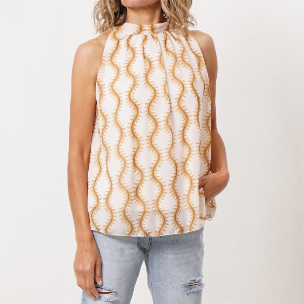 crepe top with lining