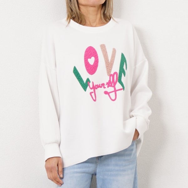 oversize sweatshirt with/ embroidery