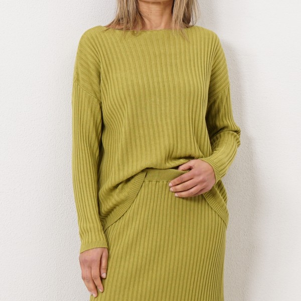 ribbed knit sweater