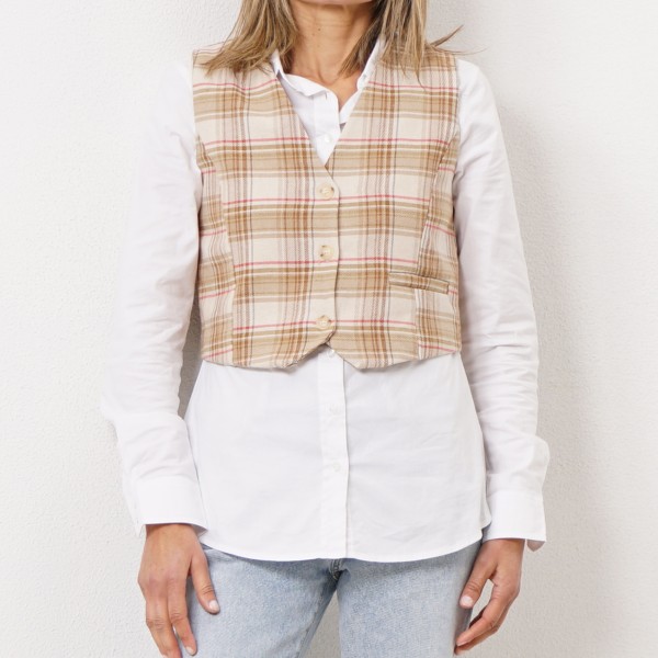 plaid vest (rustic) with lining