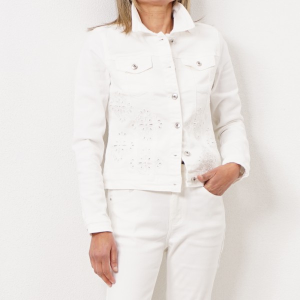 jacket embroidered c/ spandex