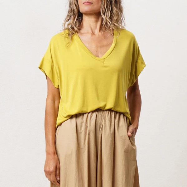 Boat neck blouse with modal (soft touch)