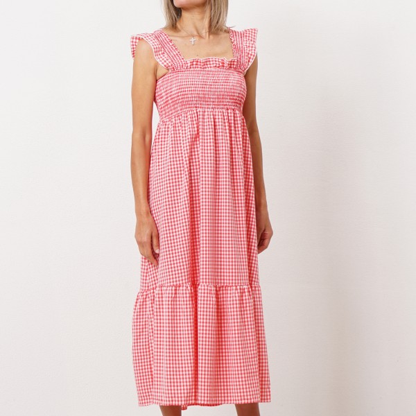 vichy dress with elastics