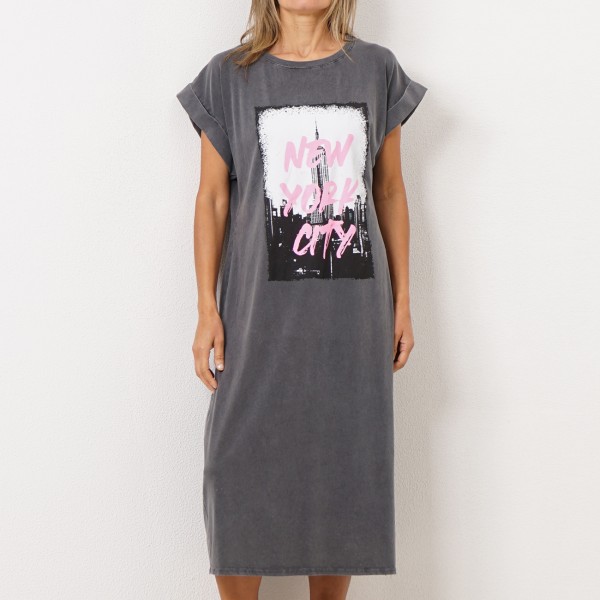 dress with vintage print (with elastane)
