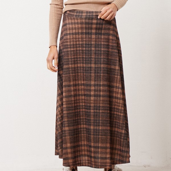 Flare skirt in knit fabric