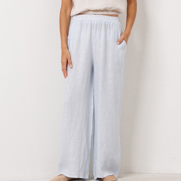 100% linen trousers