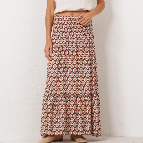 skirt with gathered waistband
